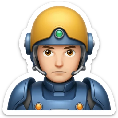 A giant mecha pilot sticker