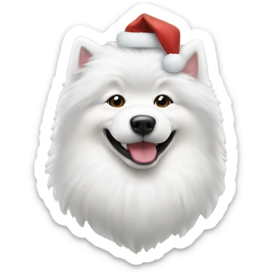 Christmas Samoyed dog sticker