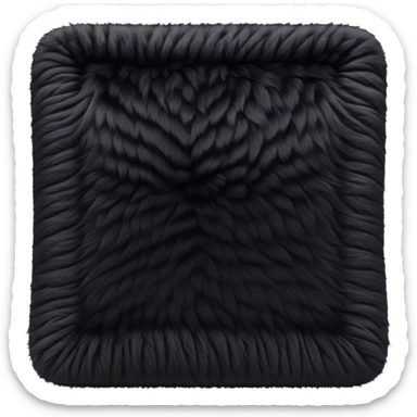 Black fur blanket square ombre sticker