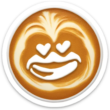Realistic pumpkin latte sticker