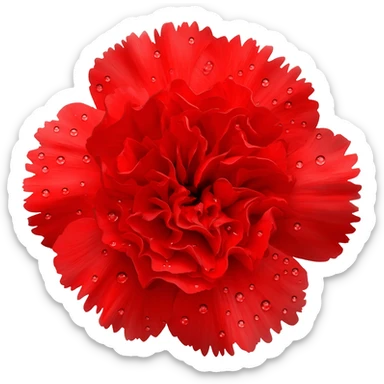 Red carnation emoji sticker