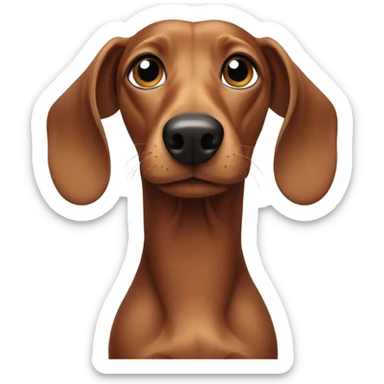 dachshund with arms  sticker