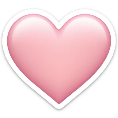 Light pink heart sticker
