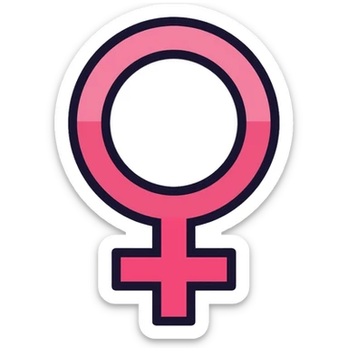 Female gender symbol sticker