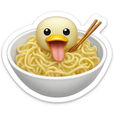 noodles eating duck sticker