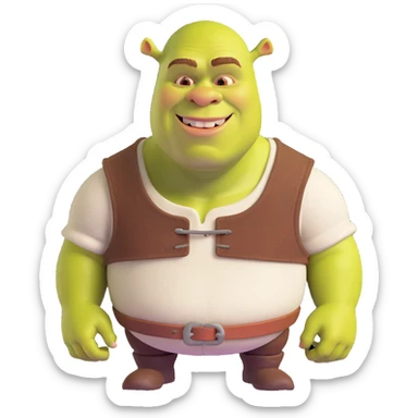 fat shrek sticker