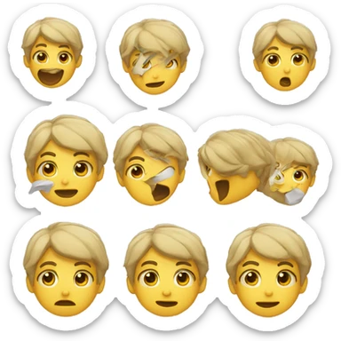 persona con expresion de sorpresa sticker