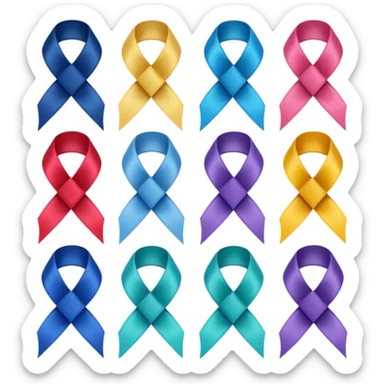 Ribbon of same design in all colors sticker