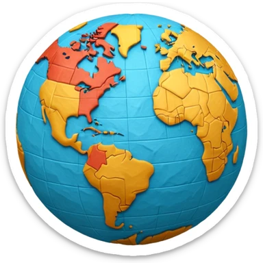 Papier-Mâché only Globe   sticker