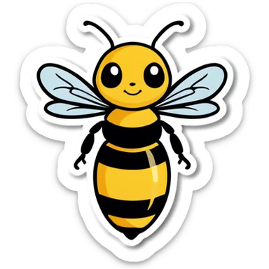 Sweet honey bee sticker