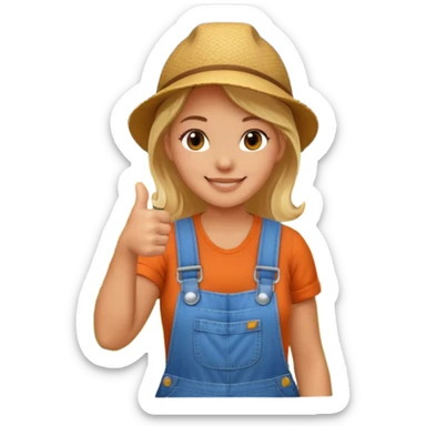 tia granjera dando like granjera  campo sticker