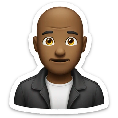 guy telling you to be quiet sticker