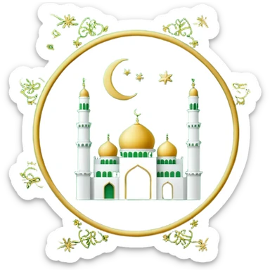 Eid green sticker