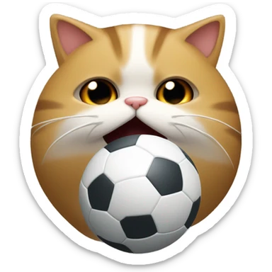 Gato viendo el fútbol  sticker