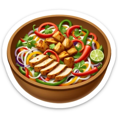 spicy chicken fajita bowl sticker