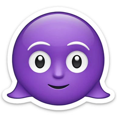 text that spells "me" in a shiny purple font sticker with white outline sticker