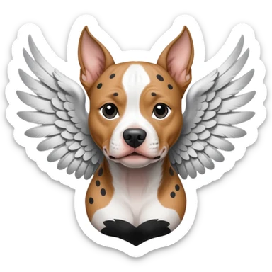 Pitbul manchas blancas y negras, hembra hacerla cln alistas como un angel  sticker