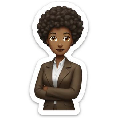 Miss Sherlock as a brown-skinned woman with an afro  sticker