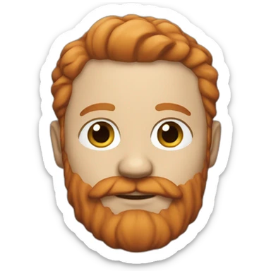 white 48 year old with trimmed red beard and chest hair sticker