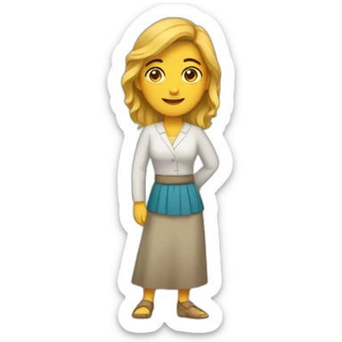 mujer enfadada sticker