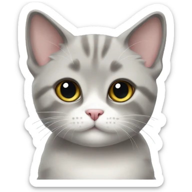 Gray munchkin cat sticker