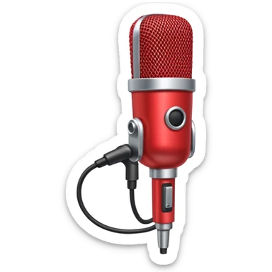 a real red microphone sticker