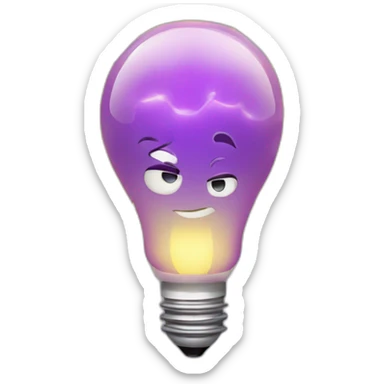 light bulb with little brain sparkles inside sticker