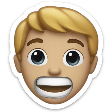 Smile half bad half happy sticker