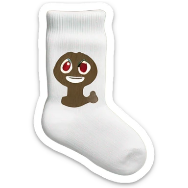 Socks on a log sticker