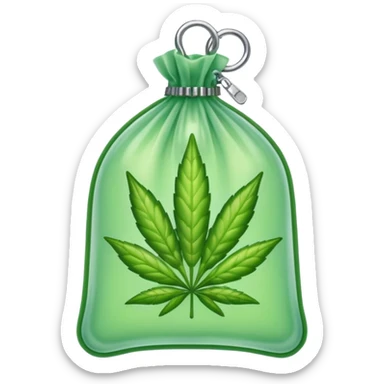 weed bud pack zip transparent sticker