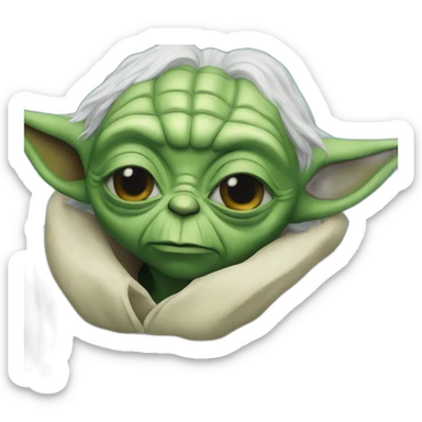 Yoda in the swimming pool  sticker
