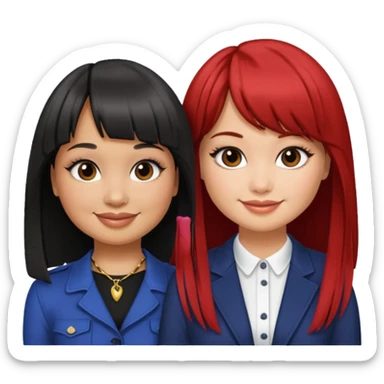 Raven-Symoné and Debby Ryan (straight bangs) sticker