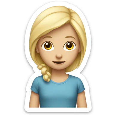  blond child sticker