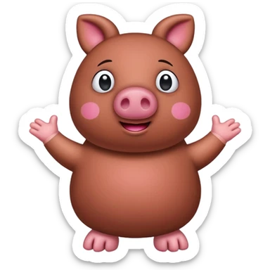 pepa pig kaka gedaan sticker