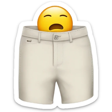 Pants with thought bubble sticker