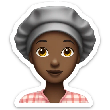 Black girl with bonnet sticker