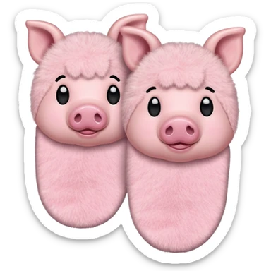 socks with pig face on them sticker