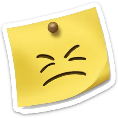 A pinned yellow note sticker