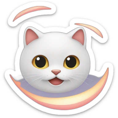 un chat qui tire une flèche en forme de cœur avec un arc  sticker