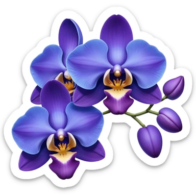 Blue orchids sticker