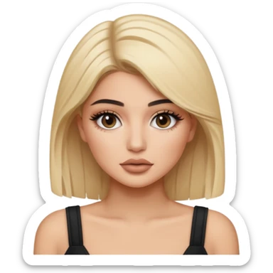 Blond girl with make up on like Kylie Jenner  sticker