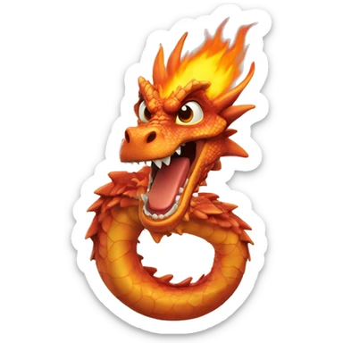 tete de dragon qu crache du feu  sticker
