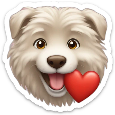 Happy red heart emoji sticker