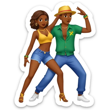2 people dancing reggaeton sticker
