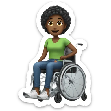 Lesbian in wheelchair sticker