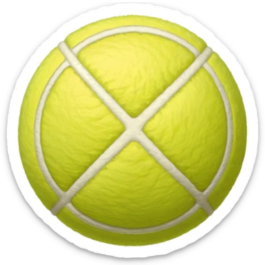 tennis ball with female gender sign sticker