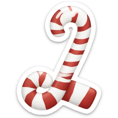 White candycane sticker