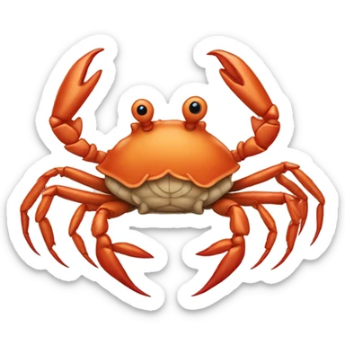 Crab with a mohawk sticker