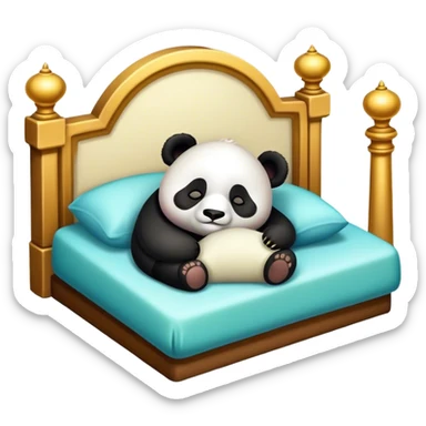 Panda naps in palazzo sticker