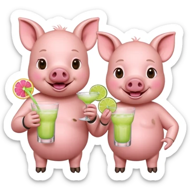 Margaritas a los cerdos sticker